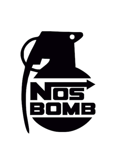 Nos Bomba Sticker, Nos Oto Sticker, Motor Sticker 25x18 Cm