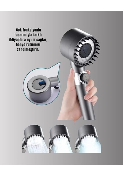 Hubrendy Tekno Aç Kapa Tuşlu Filtreli Duş Başlığı Yeni Nesil Tasarım Diğer