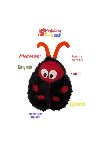 Uğur Böceği Hışırtılı,çıngıraklı,matatabi Li,pelüş Oyuncak