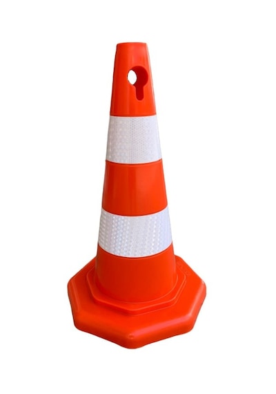 50cm Kırılmaz Trafik Konisi ( Çift Reflektifli )