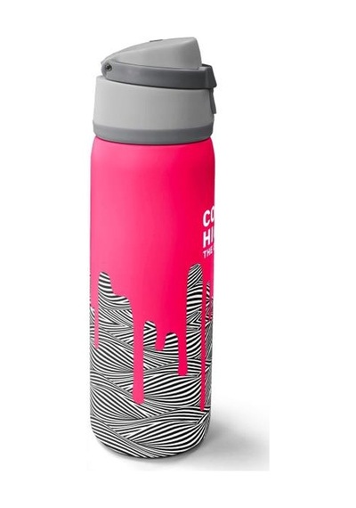 Coral High Kids Pembe Siyah Beyaz Desenli Pipetli Ve Direkt İçim Çelik Termos 800 Ml 38539 Çok Renkli