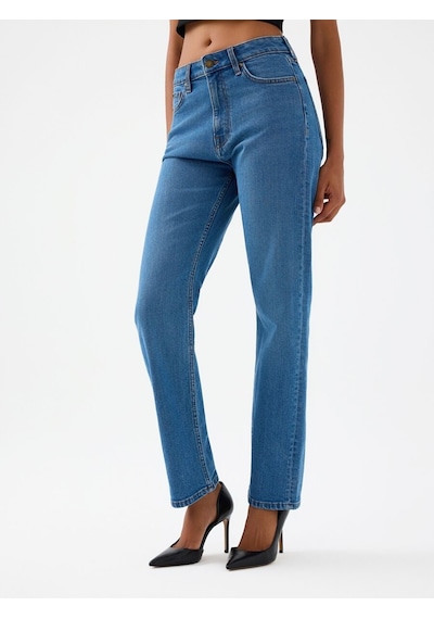 LOFT Comfort Straight Comfort Fit Kadın Pantolon Lf2037064 Q1.v1 Denim