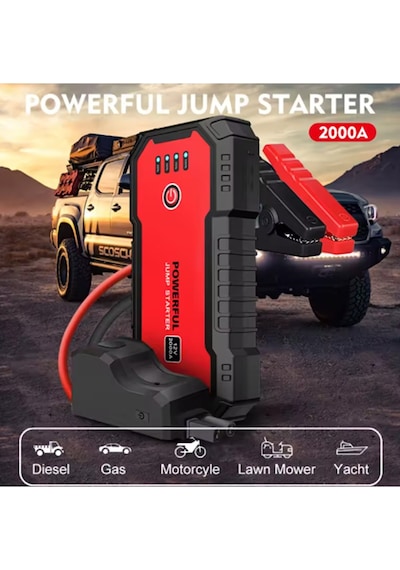 Akü Takviye Cihazı Usb Powerbank 20.000 Mah 2000 Amper Fener Flaşör