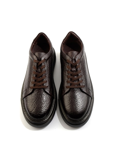 Bambi Kahve Hakiki Deri Erkek Sneaker E01905716203 Kahve
