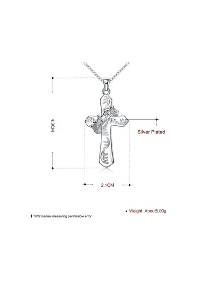 Yeni Moda Aksesuarları 925 Sterlıng Gümüş Takı Sterling Silver Crown Çapraz Kolye Kadınlar İçin Hediye Çok Renkli