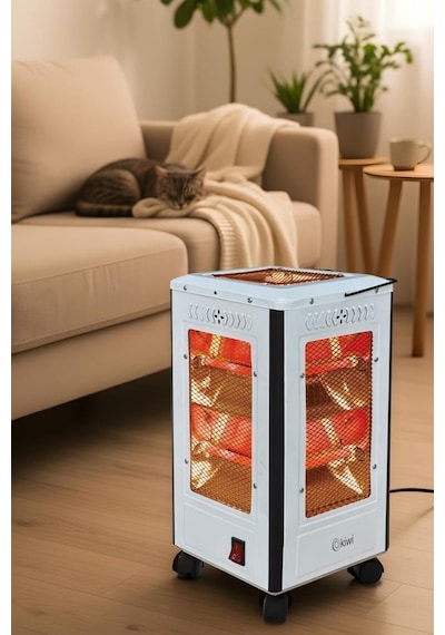 Kiwi Kht-8407 Quartz Isıtıcı 5 Yönlü Isıtma & Enerji Tasarruflu Kuvars Tüp & Taşınabilir Tasarım