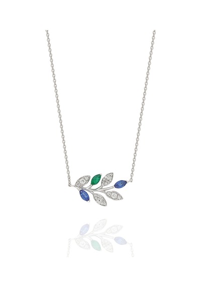 Leaf Kolye - Beyaz Altın