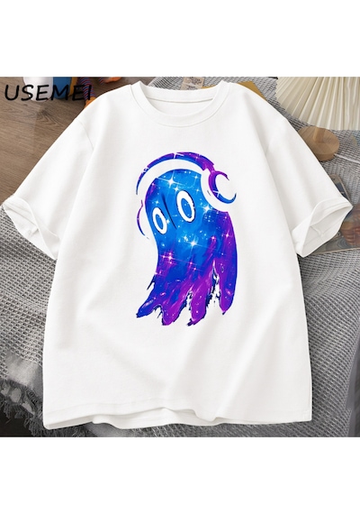 Flood Of Style Undertale Napstablook Müzik Hayalet T Shirt Rahat Pamuk Kısa Kollu Erkekler Sclothes O Boyun Sarı