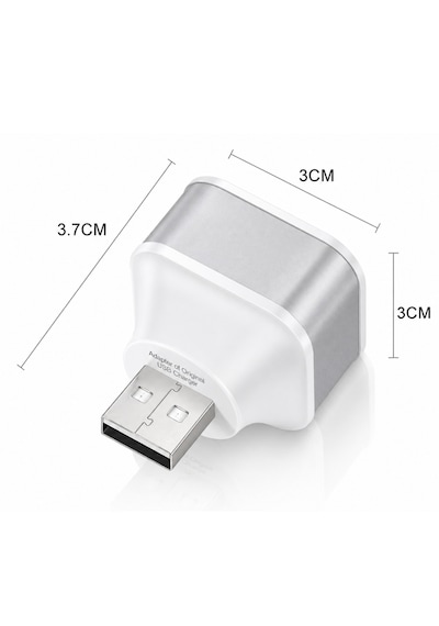 Alfais 6075 Usb Hub 3 Port Çoklayıcı Adaptör Bilgisayar Laptop Araç Şarj Çoklu Çoğaltıcı