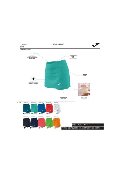 Joma Open Iı Beyaz Tenis Etek 900759.200 Beyaz