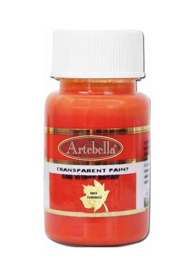 Artebella Transparan Cam Vitray Boyası 880350 Turuncu 50 ML Turuncu