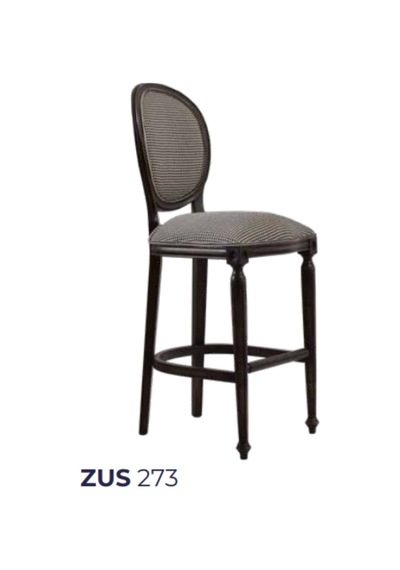 Bengimobilya Sandalye Zus273 Oval Model Ahşap Kayın Iskelet Desenli Şönil Kuma