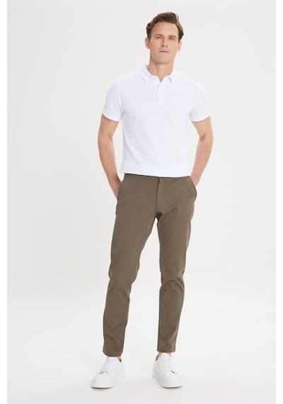Ac&Co / Altınyıldız Classics Slim Fit Dar Kesim Pamuklu Esnek Chino Erkek  Pantolon - Haki