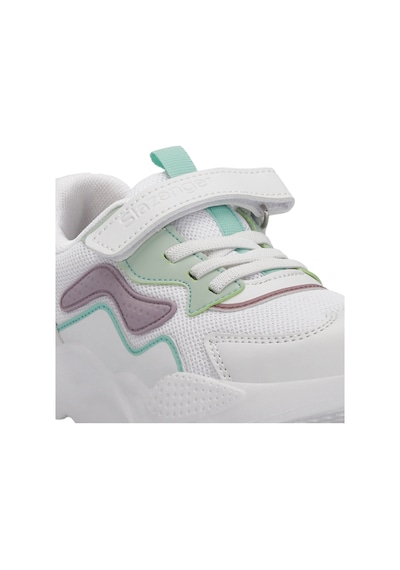 Slazenger PESO I Çocuk Cırt Cırtlı Beyaz / Lila Sneaker