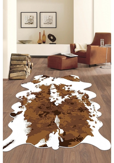 West Home Dijital Baskı Yıkanabilir Kaymaz Taban Post Halı Salon Halısı Mutfak Halısı Wh 172 Sand
