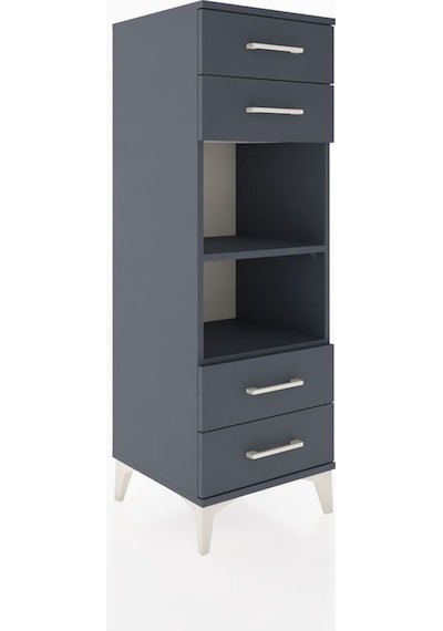 Hyperion Dolap 2 Raflı 4 Çekmeceli 44x44x134 Antrasit-antrasit Antrasit
