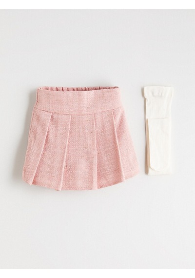 LC Waikiki Alıta Cıty Farkıyla Lcw Kids Pembe Tüvit Düz Kısa Kız Çocuk Şort Etek Pembe - 928170028 Pembe