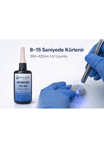 Mıxbond Uv68 Uv Yapıştırıcı 50g Camı Cama Ve Camı Metale Yapıştırıcı, Uv Işıkla Kürlenen Optik Şeffaf Endüstriyel Yapıştırıcı, Lens Cam Metal Plastik İçin Güçlü Şeffaf Uv Glue