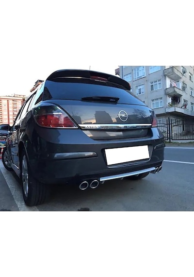 Opel Astra H Gri Difüzör Çiftli Kare Egzoz Görünümlü D Tip Difizör 2004 - 2009