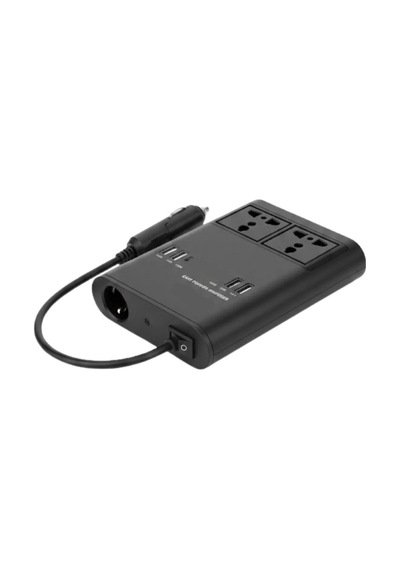 Oto Çakmaklık Araçta 220v Girişi 4 Usb + 2 Type-c Invertörü Çok Amaçlı 150w Elektrik Dönüştürücü