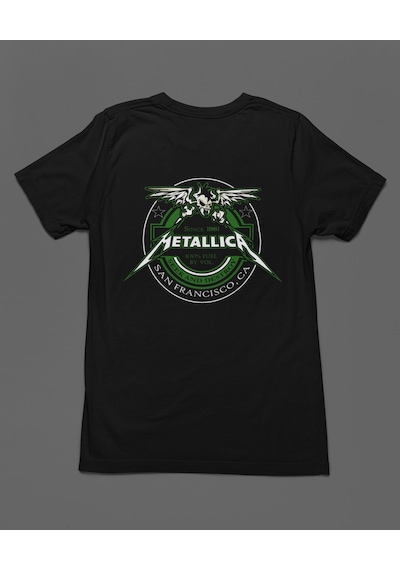 Bumeta Metallica Rock Metal Unisex Tişört T-shirt Siyah