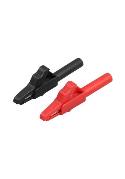 Ic-243b 4mm Banan Jak Girişli Krokodil Catıı 2li Takım Siyah-kırmızı