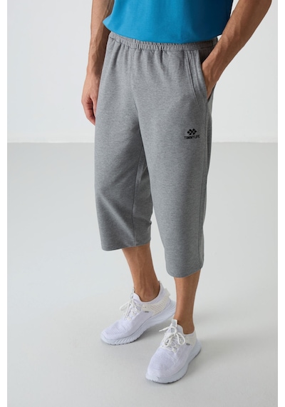 Tommylife Standart Fit 3lü Paket Siyah-haki-gri Melanj Erkek Kapri - 83102 Siyah - Haki