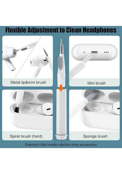 20'si 1 Arada Klavye Ve Kulaklık Temizleme Seti - Airpods 1/2/3/pro, Pc, Dizüstü Bilgisayar, Ce Standart