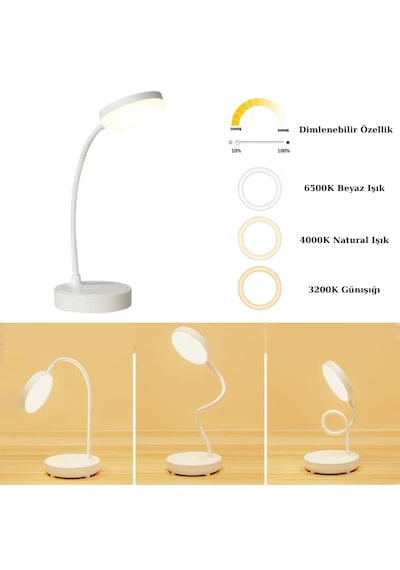 Forlife Usb Şarjlı Esnek Tasarımlı Dimlenebilir Masa Lambası