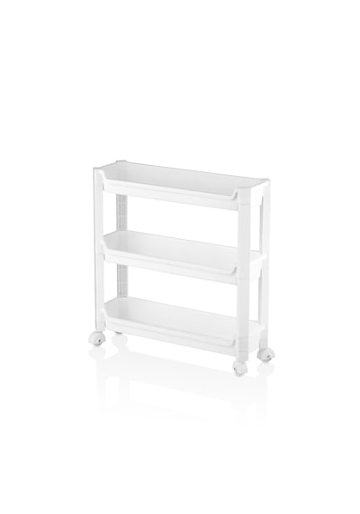 Lunaev Rafty 3 Katlı Tekerlekli Sepet Organizer Düzenleyici Raf Ünitesi 465x145x480 Mm 100