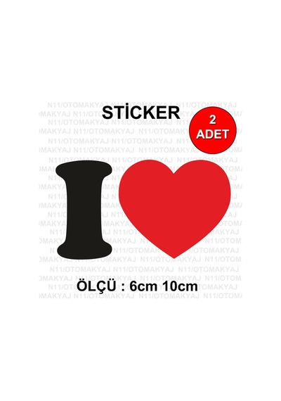 Love Sevgi Aşk - Araba Kask Motosiklet Laptop Taplet Sticker