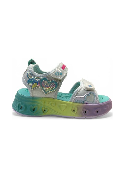 Marco Kids 207 Hafif Kız Çocuk Işıklı Rahat Sandalet Beyaz
