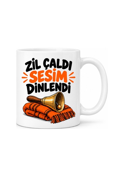 Erdo Ticaret Öğretmen Zili Tasarımlı Porselen Kupa - Model 830 Erdotıca