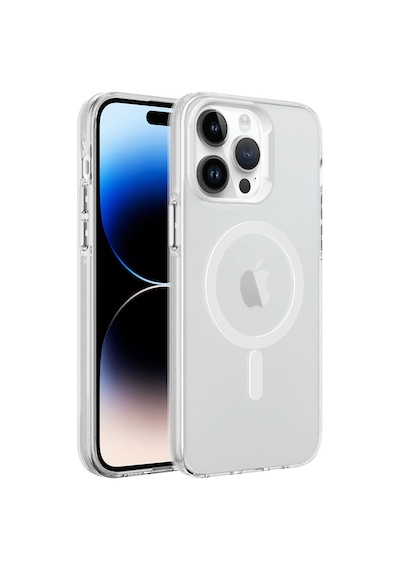 Apple Uyumlu iPhone 14 Pro Max Uyumlu Zore Magsafe Şarj Özellikli Buzlu Transparan C-pro Sert Kılıf-renksiz Renksiz -
