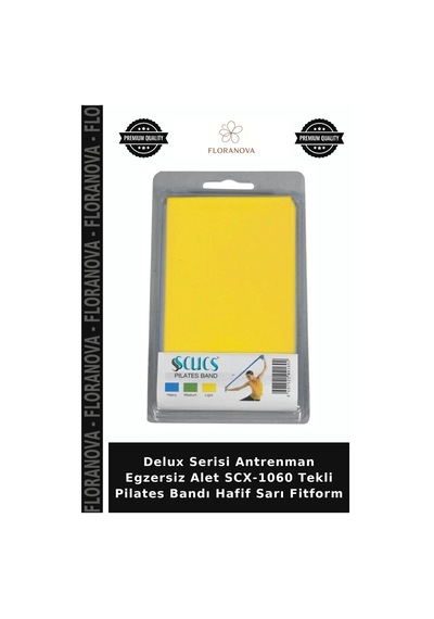 Delux Serisi Antrenman Egzersiz Alet Scx-1060 Tekli Pilates Bandı Hafif Sarı Fitform