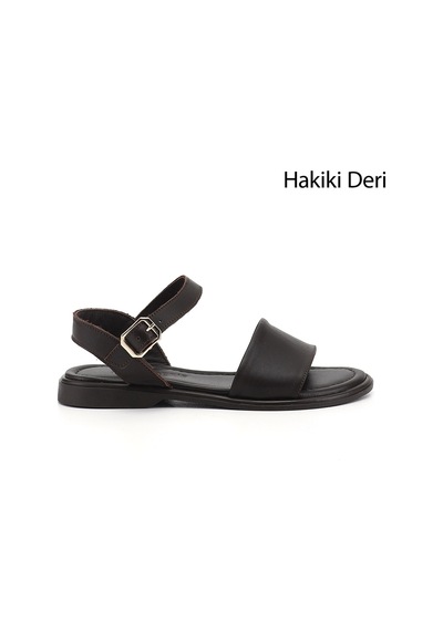 Gönderi(R) Gönderi R Kadın Kahve Antik Bilek Bağlı Hakiki Deri Sandalet Dyza75645260 Kahverengi