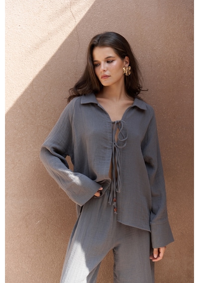 Mai Collection Mai Studios Co. Bali Boncuklu Antrasit Müslin Takım Antrasit Mai Collection Mai Studios Co. Bali Boncuklu Antrasit Müslin Takım Antrasit