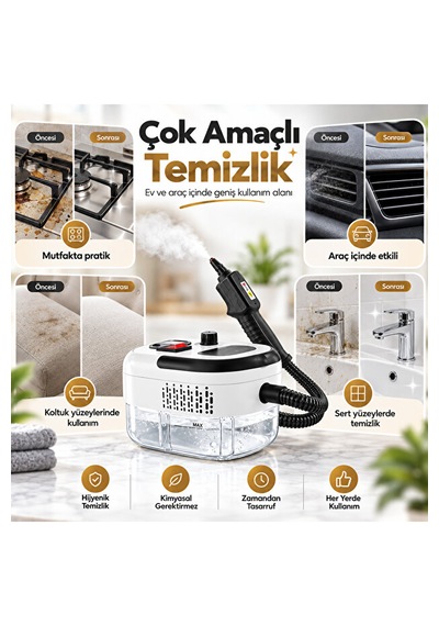 Hiltech 2500W Taşınabilir Buharlı Temizleyici