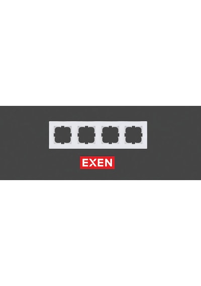 Exen Karell Beyaz Dörtlü Çerçeve