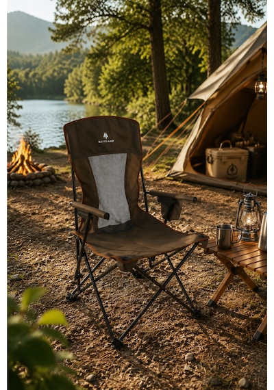 Baycamp Side Katlanır Kamp Sandalyesi Haki - Kahverengi