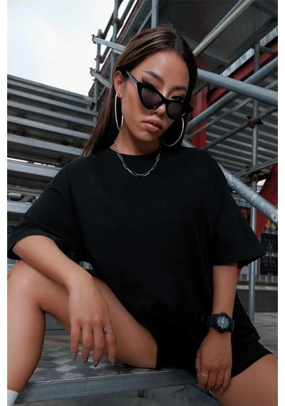 Flood Of Style Unisex Love Never Fails Baskılı T-shirt Siyah