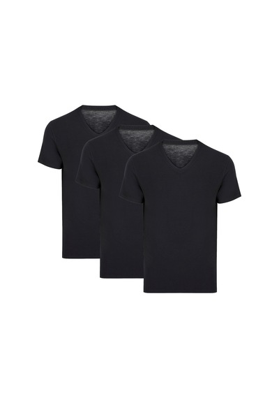 Thermoform Bambu Erkek V Yaka Tişört Kısa Kollu Fanila Atlet Siyah 3'lü Paket Çok Renkli Thermoform Bambu Erkek V Yaka Tişört Kısa Kollu Fanila Atlet Siyah 3'lü Paket Çok Renkli