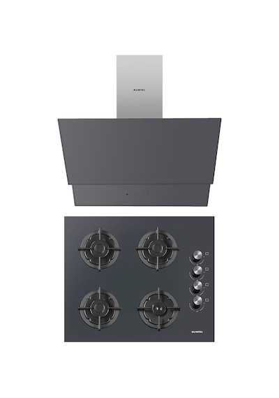 Kumtel Plus KO-40 TAHDF + DA6-835 2'li Gri Ankastre Set