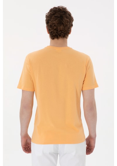 U.S. Polo Assn. Erkek Regular Fit Bisiklet Yaka Turuncu Tişört 50300382-VR202