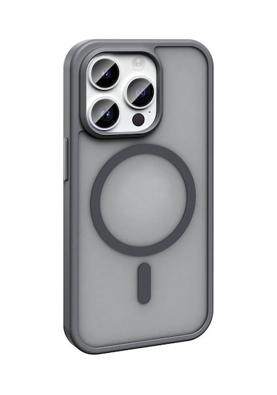 Rba Aksesuar Apple Uyumlu iPhone 14 Pro Kılıf M-safe Şarj Özellikli Mat Arka Yüzey Rba Sio Kapak - Siyah Siyah