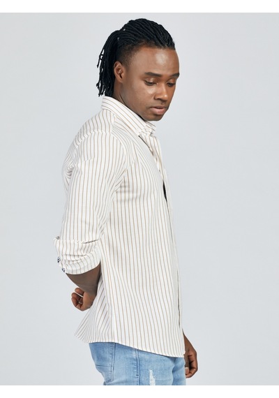 2027027 Erkek Shırt Long Sleeve Bej