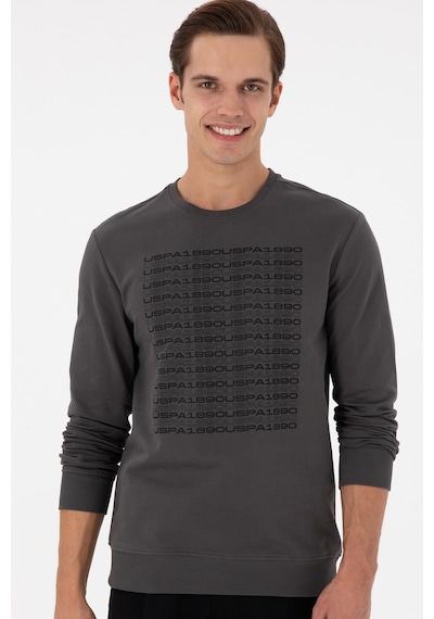 U.S. Polo Assn. Erkek Regular Fit Bisiklet Yaka Antrasit Sweatshirt 50293461-VR006