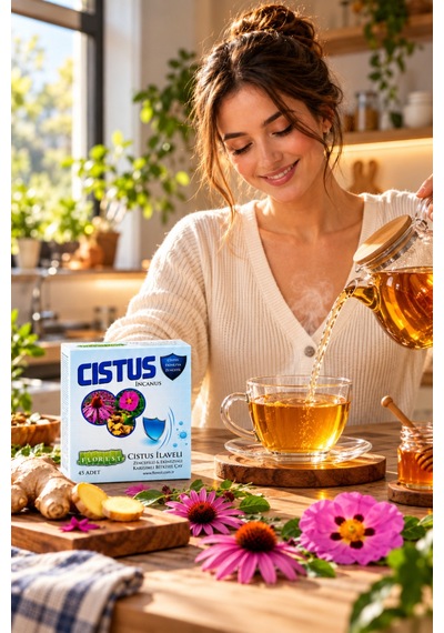 Cistus Incanus Karışım Bitki Çayı 45 Adet Cistus İlaveli Zencefilli & Ekinezyalı Bitkisel Çay - 931989787