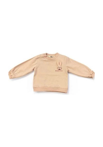Cantoy Kız Bebek Tavşan Baskılı Sweatshirt-14200 Pudra