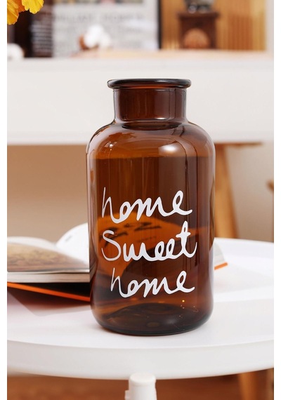 Home Sweet Amber Cam Vazo Kahverengi Kahverengi